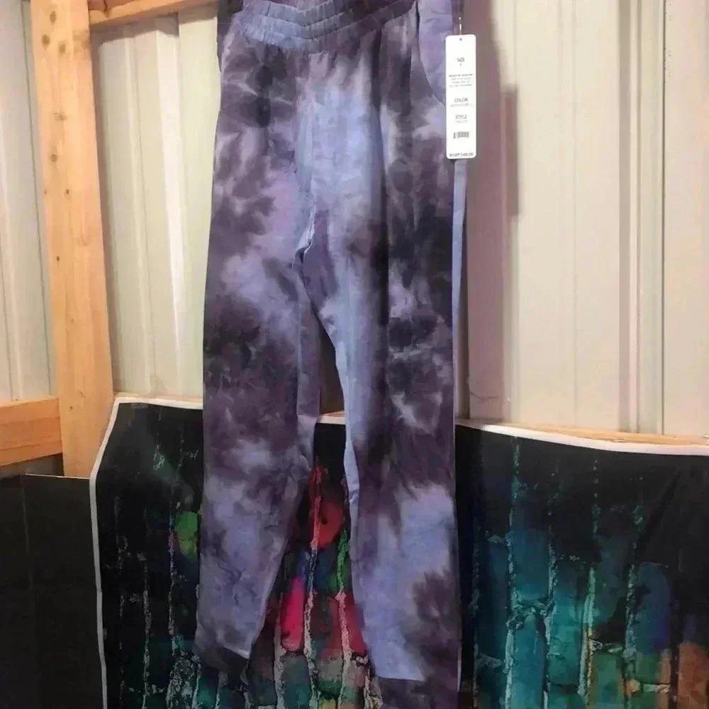 VOGO indigo/purple tie dye pants with pockets size medium